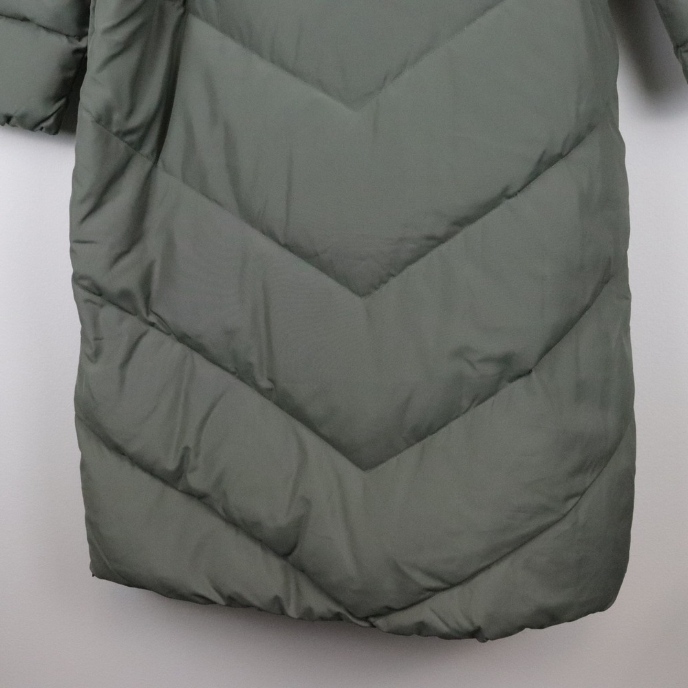NWT Seraphine Green 3-In-1 Long Chevron Puffer Maternity Coat 12 Babywearing - Picture 7 of 16